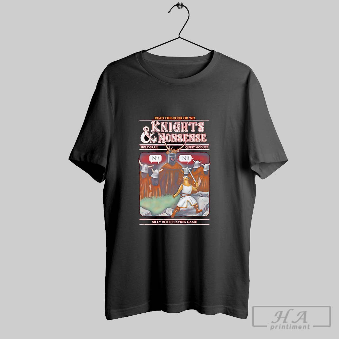 Trendy Knights And Nonsense Holy Grail Quest Module - Adult & Kids T-Shirts, Sweatshirts & Hoodies apparel design preview 1