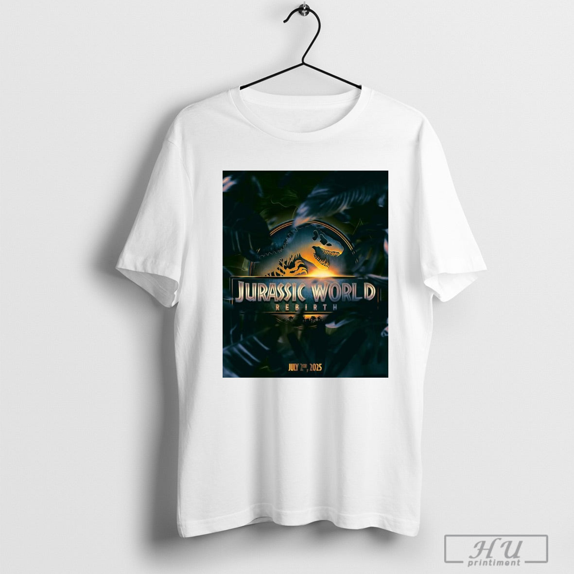 Trendy Official Poster Jurassic World Rebirth July - Adult & Kids T-Shirts, Sweatshirts & Hoodies apparel design preview 1