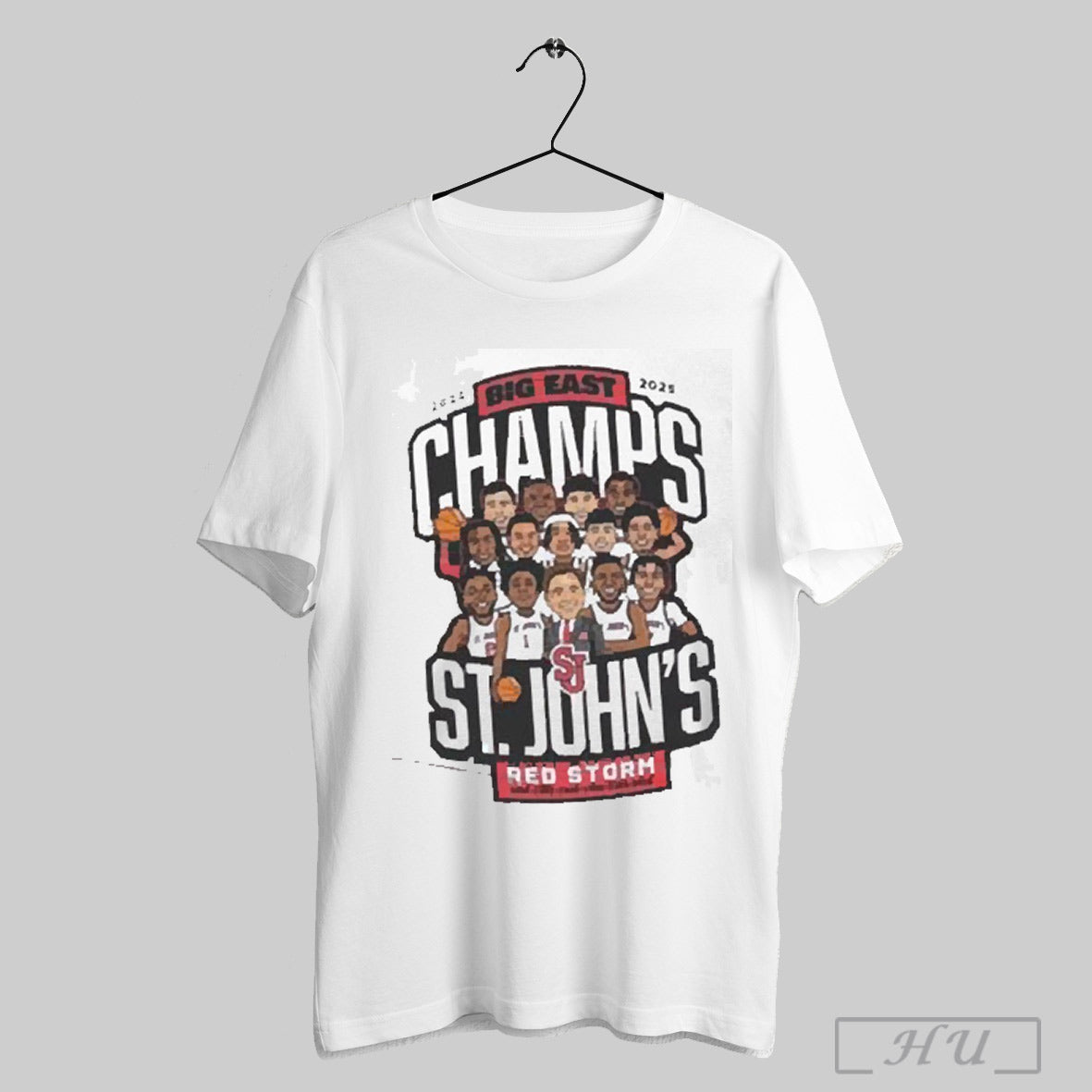 Trendy St Johns Red Storm Big East Champs 2024 2025 - Adult & Kids T-Shirts, Sweatshirts & Hoodies apparel design preview 1