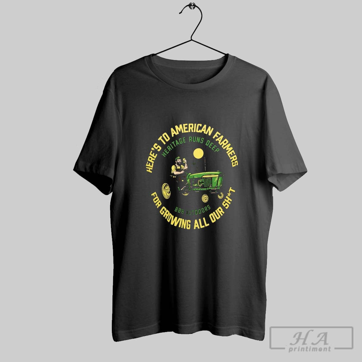 Triple B Outdoors Heres To American Farmers For - Adult & Kids T-Shirts, Sweatshirts & Hoodies apparel design preview 1