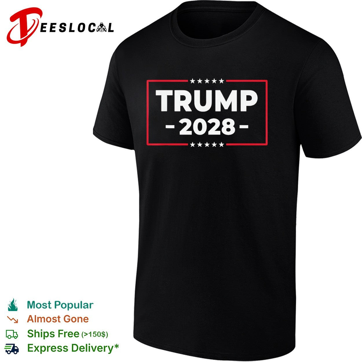 Trump 2028 Campaign Republican - Adult & Kids T-Shirts, Sweatshirts & Hoodies apparel design preview 1