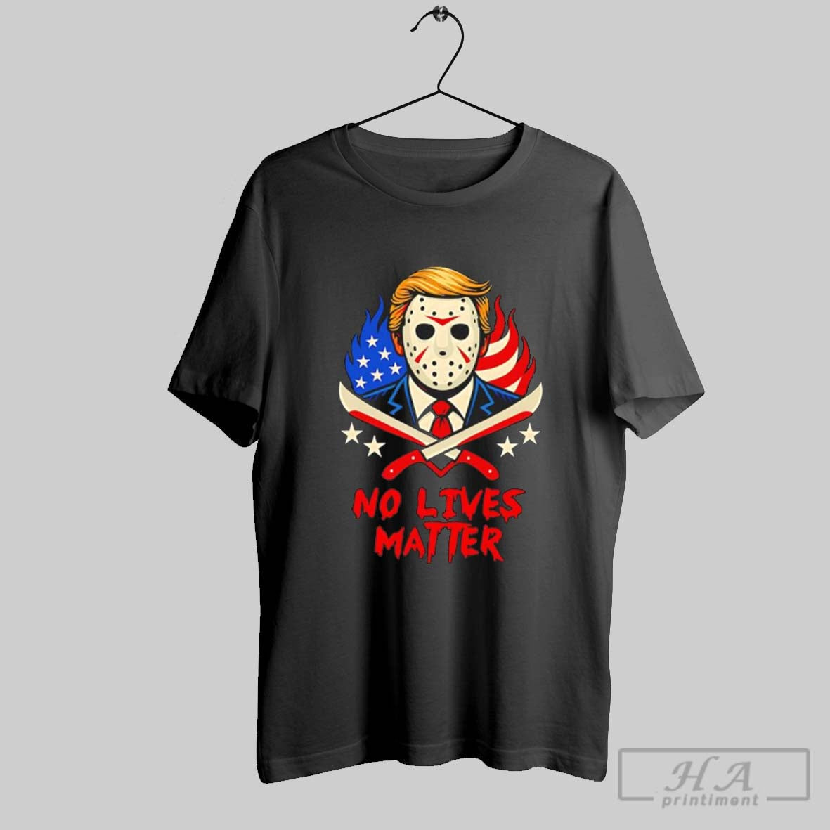 Trump Jason Voorhees No Lives Matter - Adult & Kids T-Shirts, Sweatshirts & Hoodies apparel design preview 1