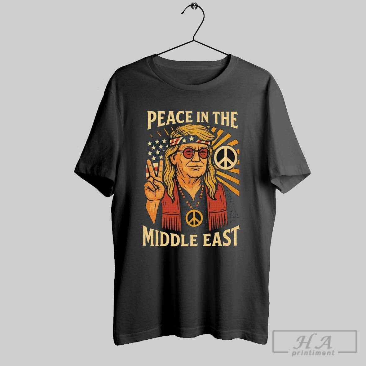 Trump Peace In The Middle East - Adult & Kids T-Shirts, Sweatshirts & Hoodies apparel design preview 1