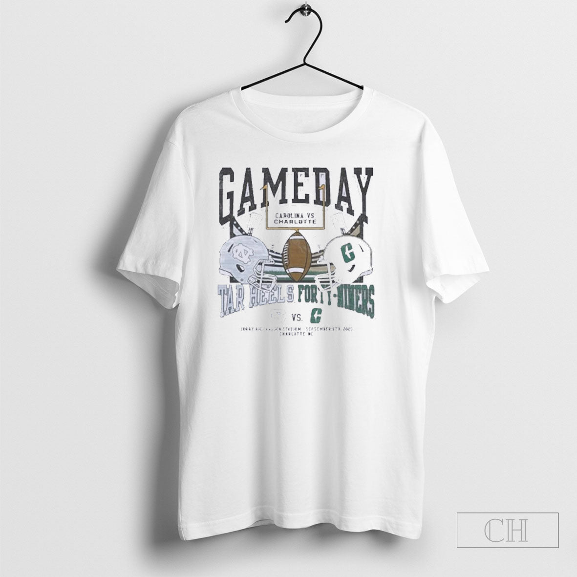 Unc Tar Heels Vs Charlotte 2025 Gameday Showdown - Adult & Kids T-Shirts, Sweatshirts & Hoodies apparel design preview 1
