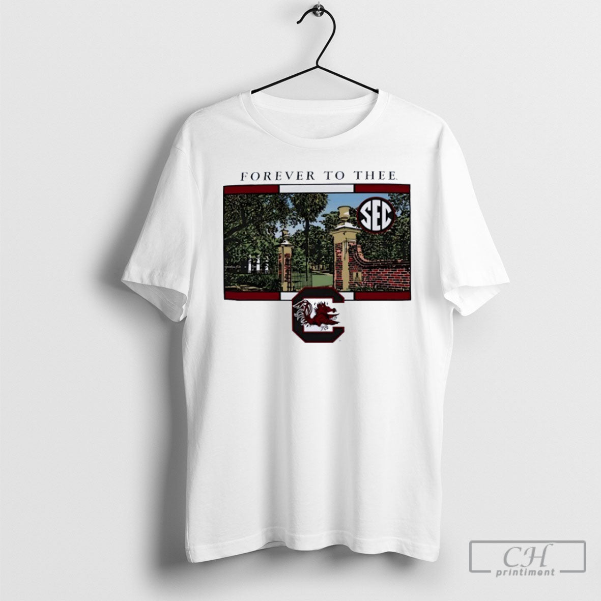 Usc Campus South Carolina Gamecocks Forever To Thee - Adult & Kids T-Shirts, Sweatshirts & Hoodies apparel design preview 1