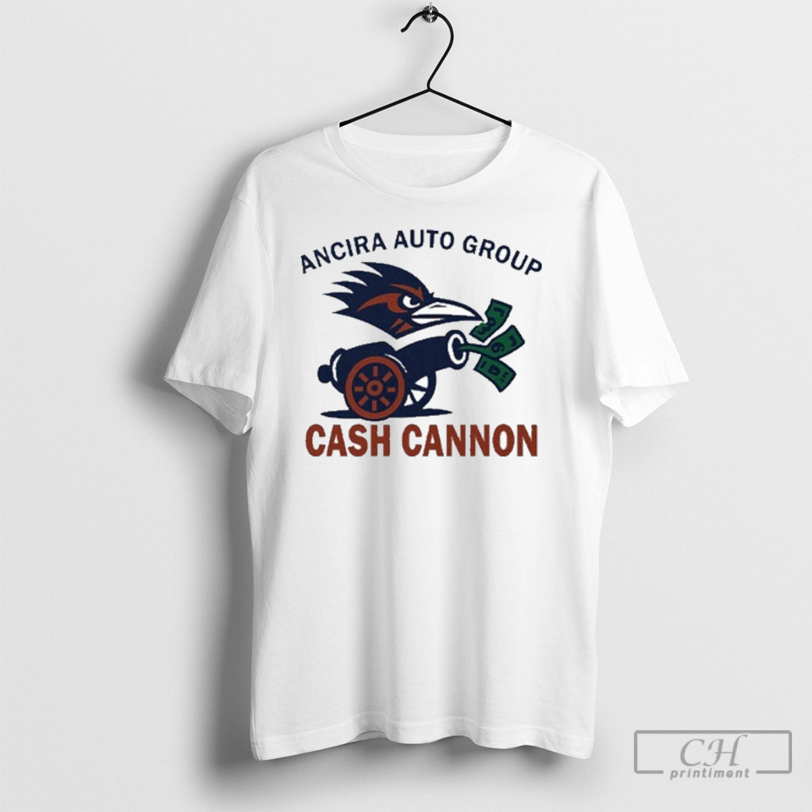 Utsa Roadrunners Ancira Auto Group Cash Cannon - Adult & Kids T-Shirts, Sweatshirts & Hoodies apparel design preview 1