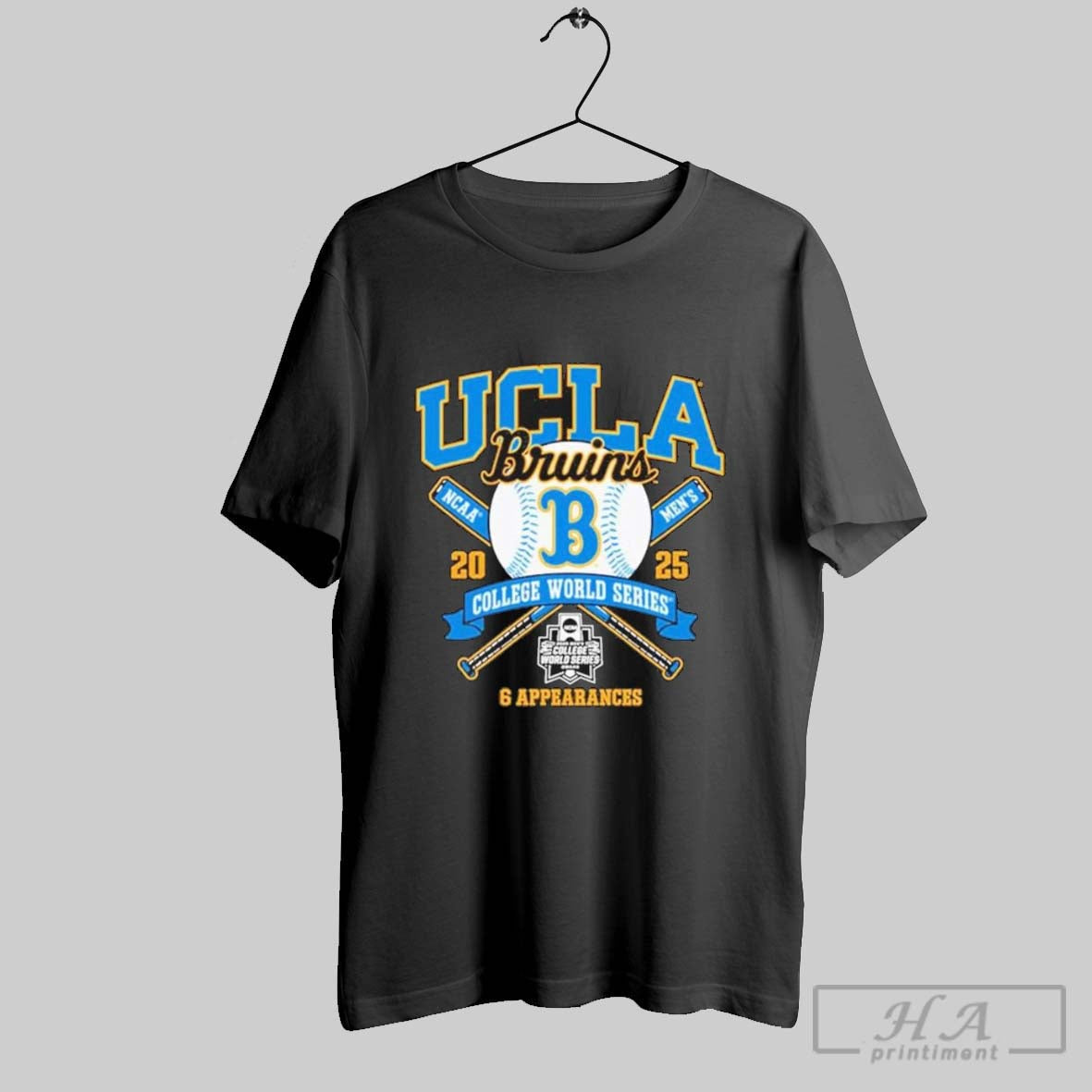 Ucla Bruins Baseball 6 Appabances Appearances 2025 - Adult & Kids T-Shirts, Sweatshirts & Hoodies apparel design preview 1
