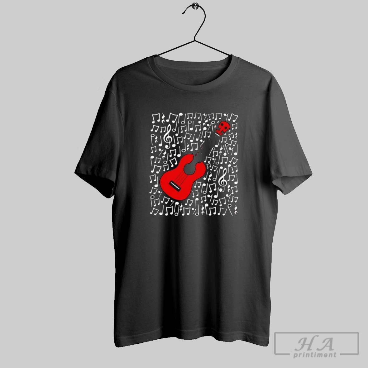 Ukulele Musical Notes Uke Player Music Teacher - Adult & Kids T-Shirts, Sweatshirts & Hoodies apparel design preview 1
