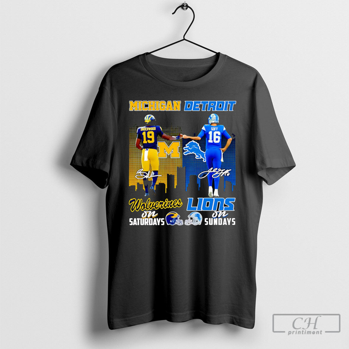 Underwood And Goff Michigan Wolverines On Saturdays - Adult & Kids T-Shirts, Sweatshirts & Hoodies apparel design preview 1
