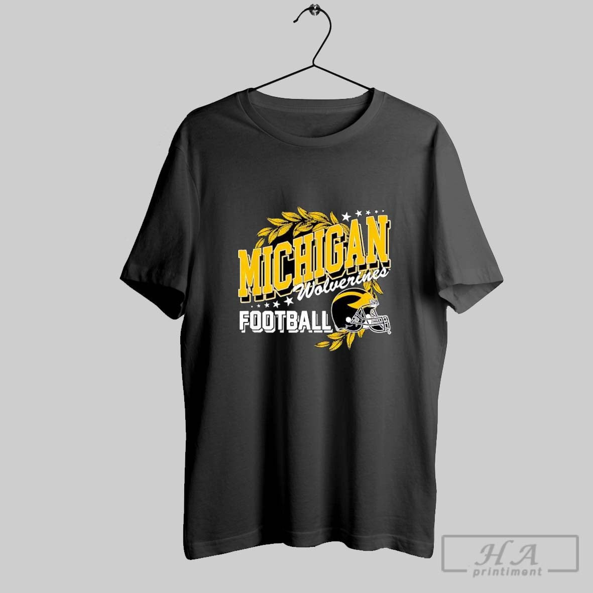 University Of Michigan Wolverines U M Football - Adult & Kids T-Shirts, Sweatshirts & Hoodies apparel design preview 1