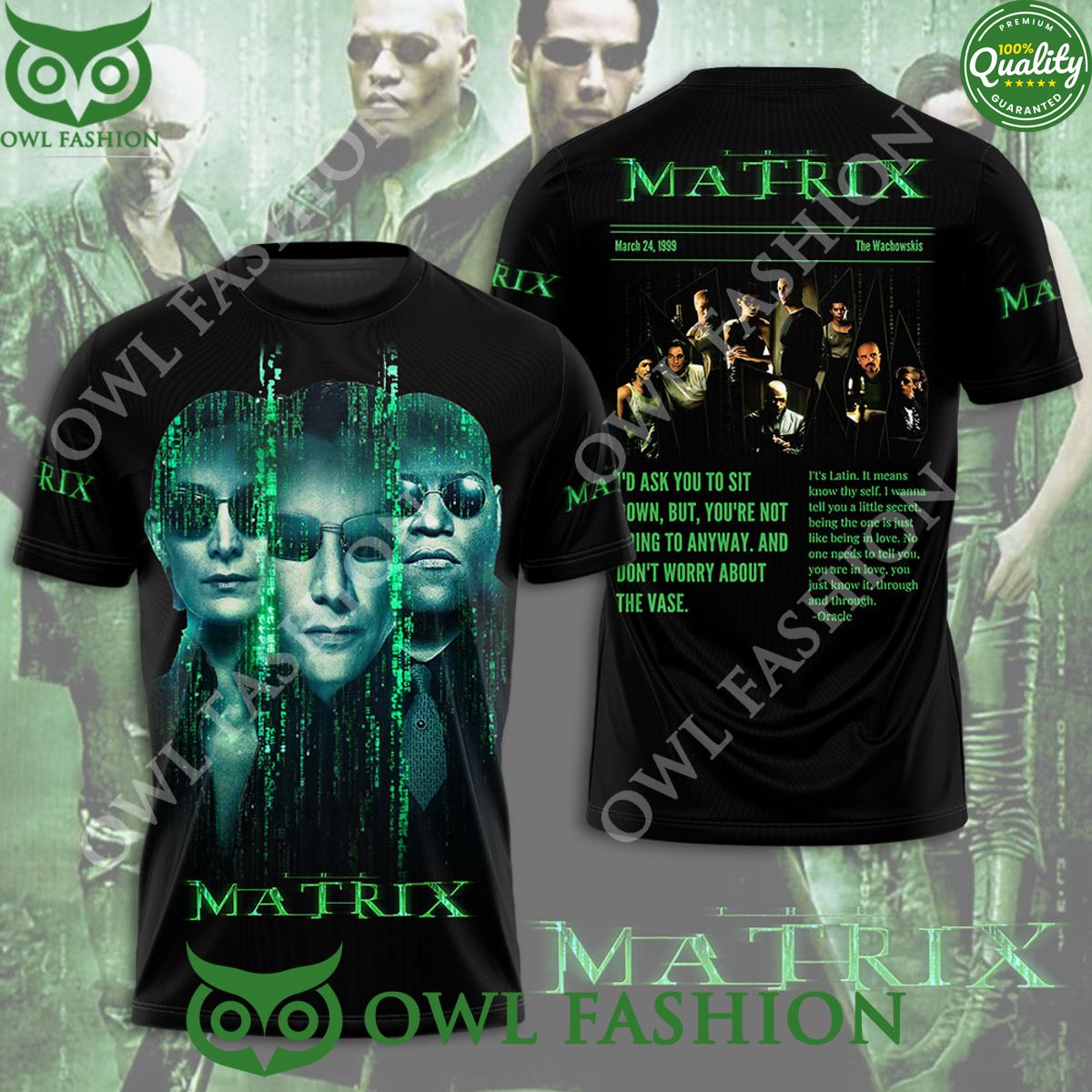 The Matrix Wachowskis Latin 3D - Adult & Kids T-Shirts, Sweatshirts & Hoodies apparel design preview 1