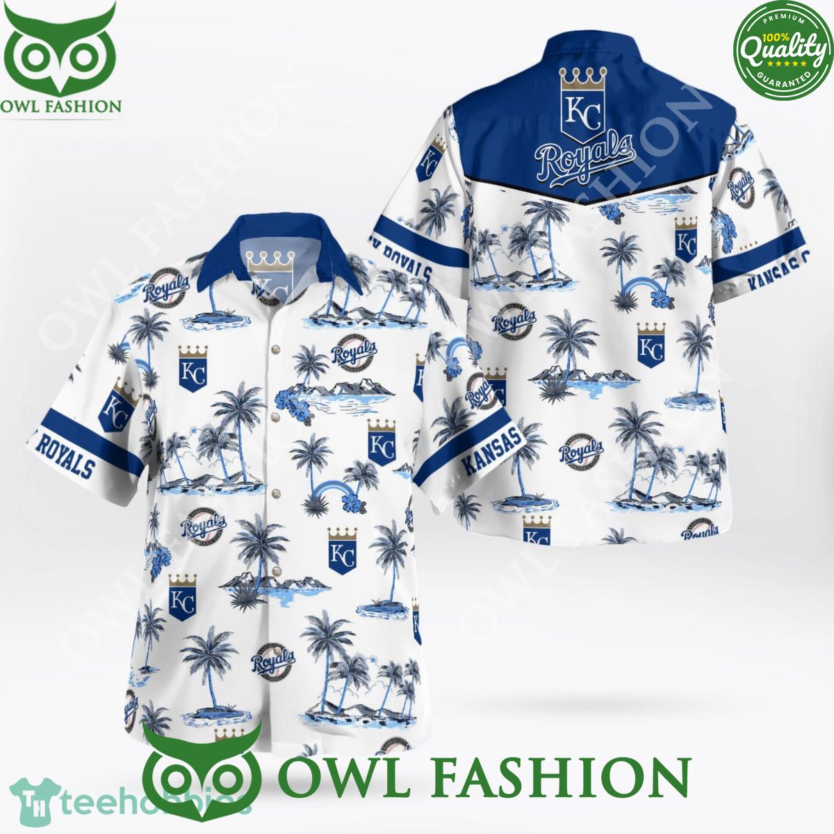 Kansas City Royals MLB Tropical Summer Vibe Hawaiian - Adult & Kids T-Shirts, Sweatshirts & Hoodies apparel design preview 1