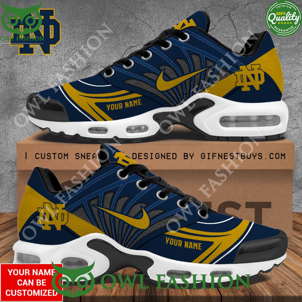 Personalized Notre Dame Fighting Irish Football Air - Adult & Kids T-Shirts, Sweatshirts & Hoodies apparel design preview 1