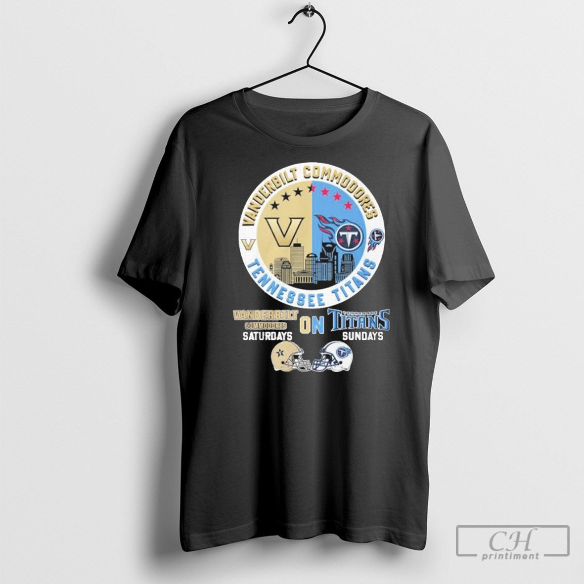 Vanderbilt Commodores On Saturdays Tennessee Titans - Adult & Kids T-Shirts, Sweatshirts & Hoodies apparel design preview 1