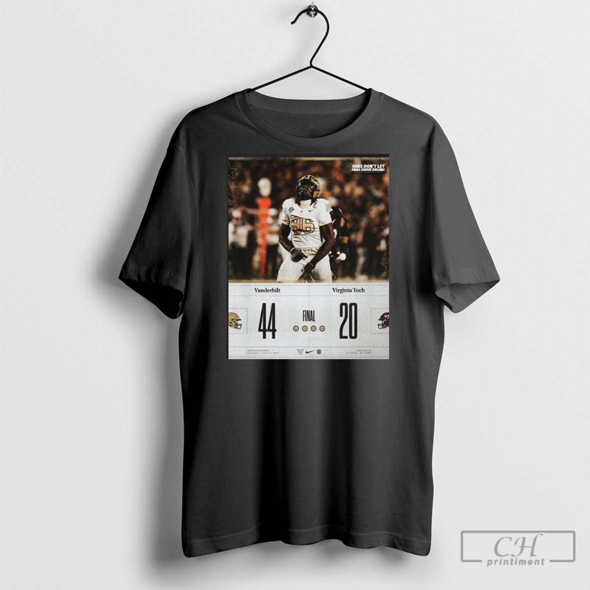 Vanderbilt Commodores Win 44 20 Virginia Tech Poster - Adult & Kids T-Shirts, Sweatshirts & Hoodies apparel design preview 1