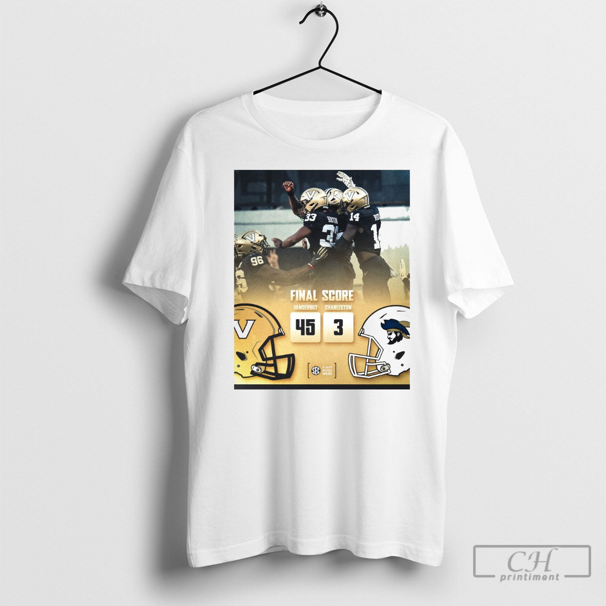 Vanderbilt Commodores Defeated Charleston Southern - Adult & Kids T-Shirts, Sweatshirts & Hoodies apparel design preview 1