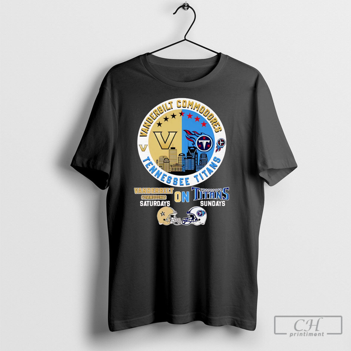 Vanderbilt Commodores On Saturdays Tennessee Titans - Adult & Kids T-Shirts, Sweatshirts & Hoodies apparel design preview 1