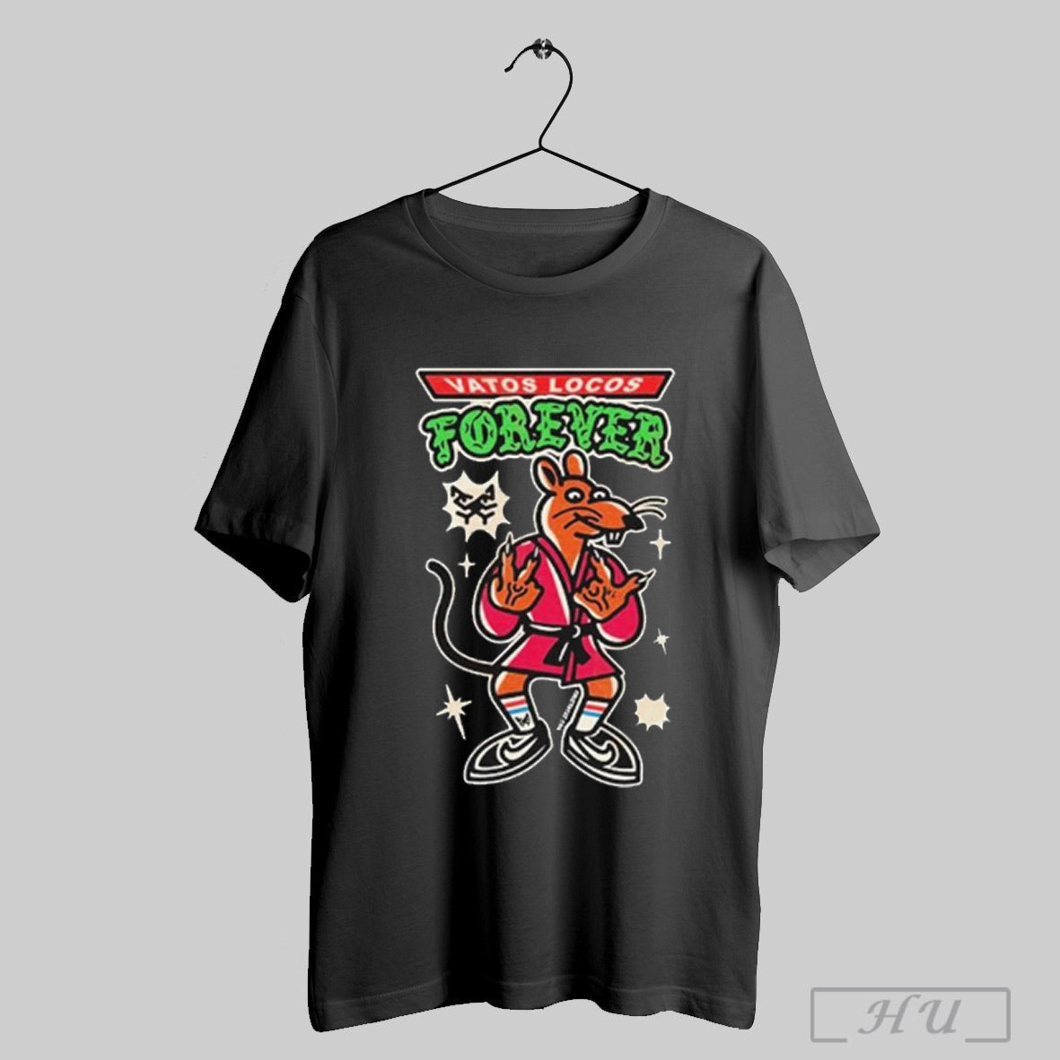Vatos Locos Forever I Aint No Rata Cristocat - Adult & Kids T-Shirts, Sweatshirts & Hoodies apparel design preview 1
