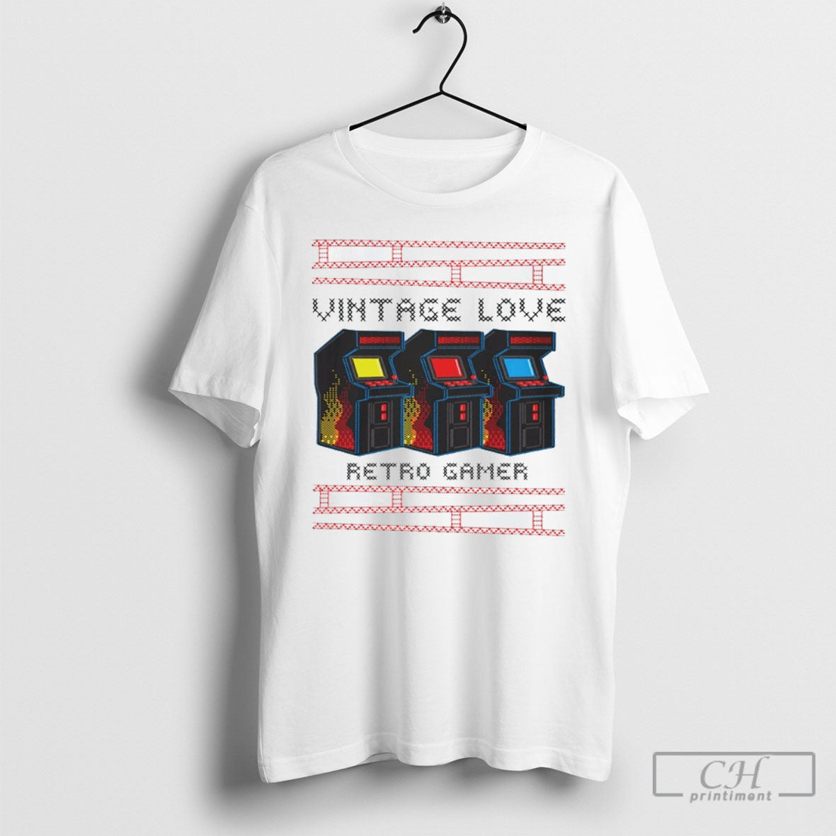 Vintage Love Retro Gamer - Adult & Kids T-Shirts, Sweatshirts & Hoodies apparel design preview 1