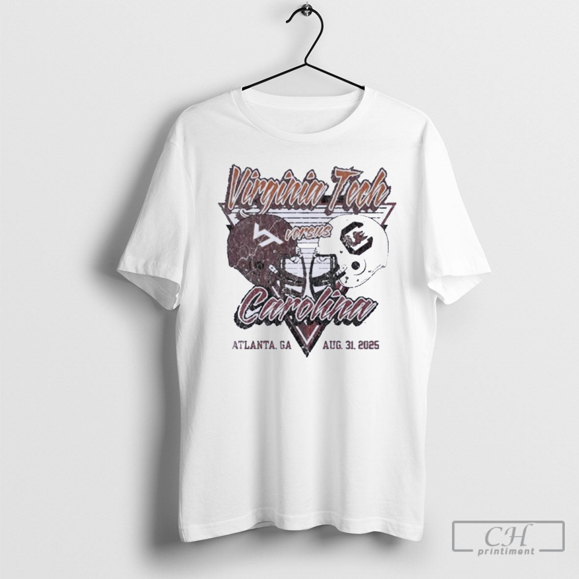Virginia Tech Vs South Carolina 2025 Gameday Football - Adult & Kids T-Shirts, Sweatshirts & Hoodies apparel design preview 1