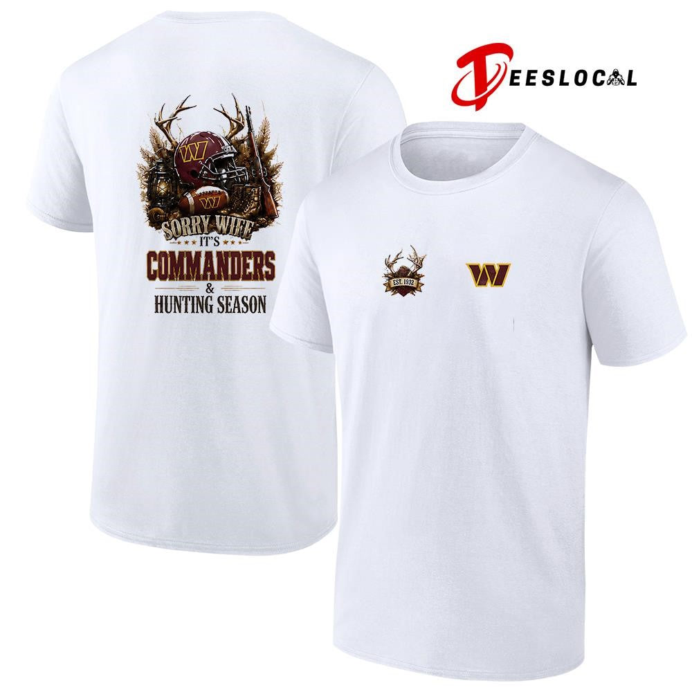 Washington Commanders sorry wife it's hunting season - Adult & Kids T-Shirts, Sweatshirts & Hoodies apparel design preview 1