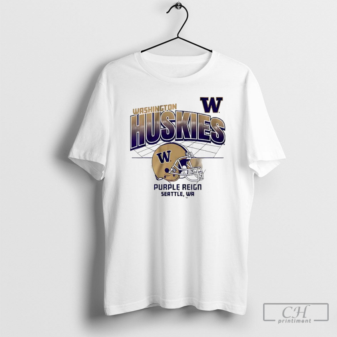 Washington Huskies Football Purple Reign Seattle - Adult & Kids T-Shirts, Sweatshirts & Hoodies apparel design preview 1