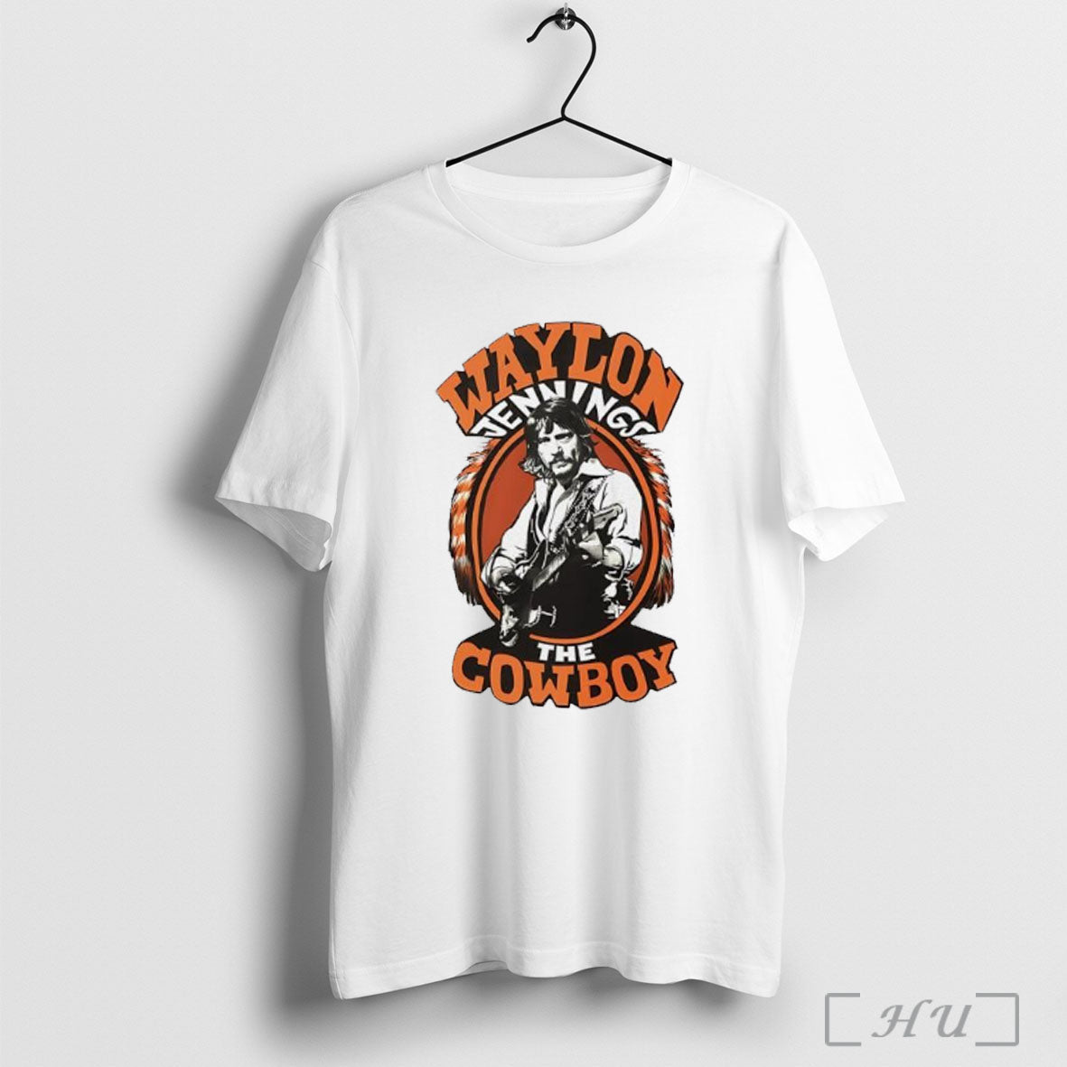 Waylon Jennings The Cowboy - Adult & Kids T-Shirts, Sweatshirts & Hoodies apparel design preview 1