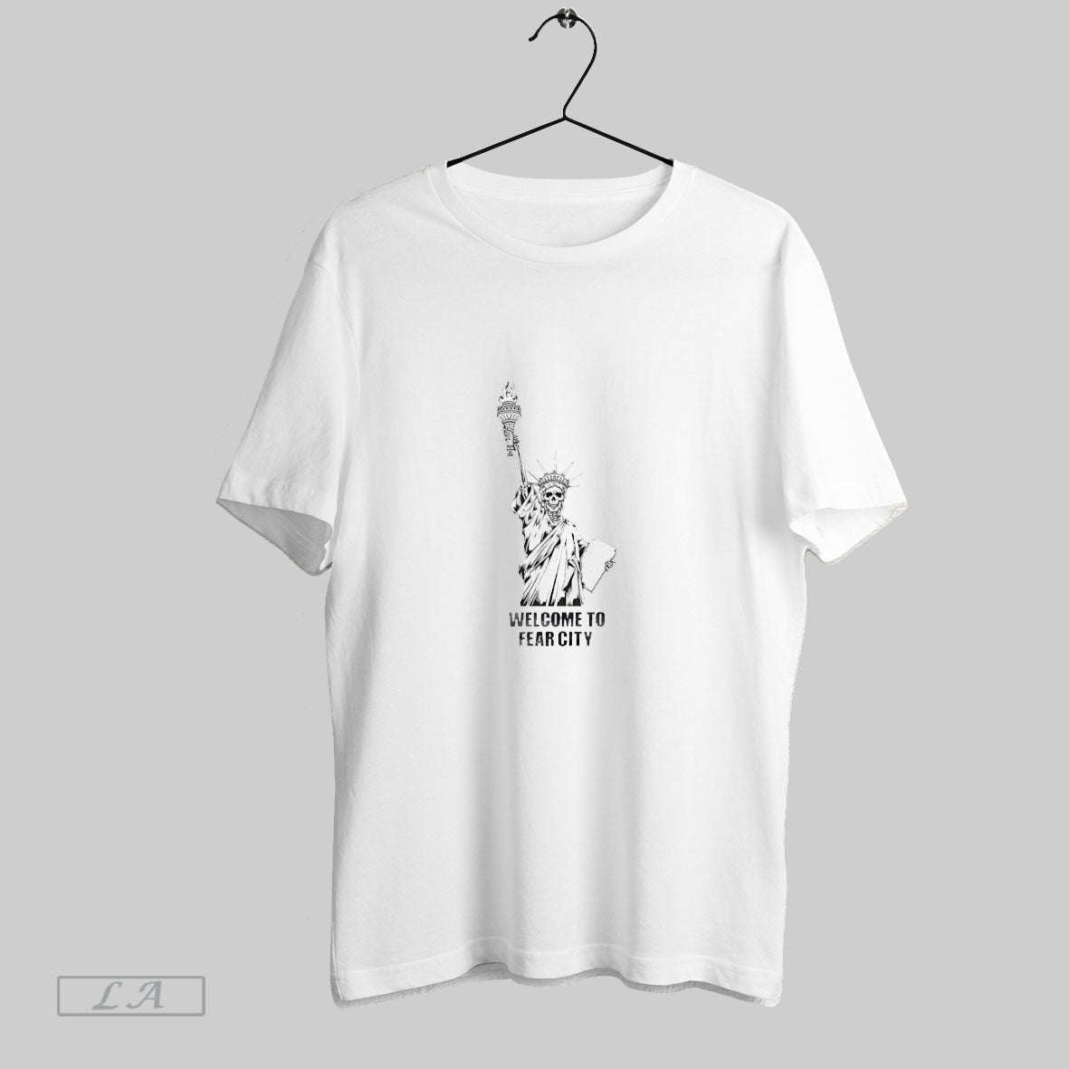 Welcome To Fear City Statue Of Liberty Skeleton - Adult & Kids T-Shirts, Sweatshirts & Hoodies apparel design preview 1