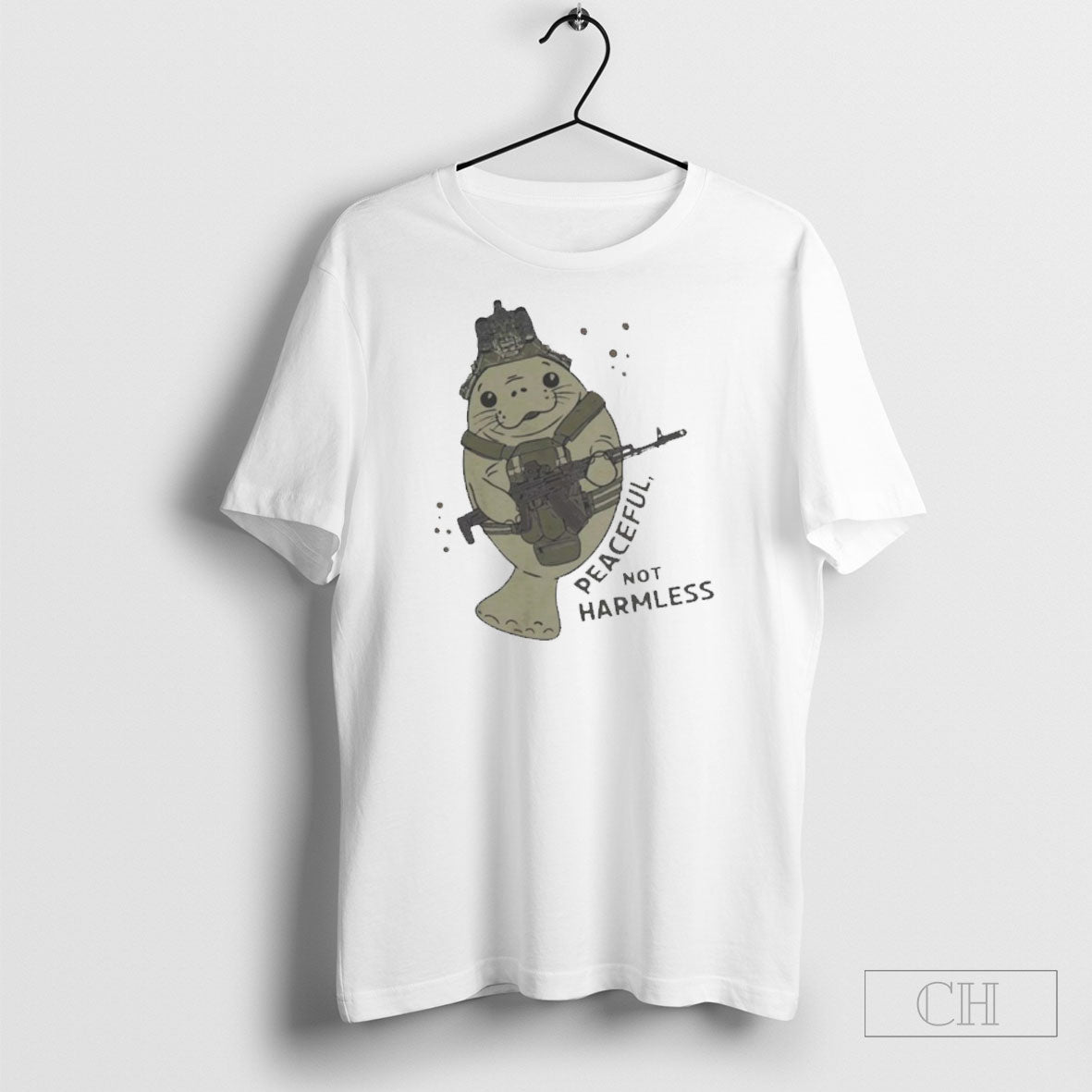 West Indian Manatee Not Harmless - Adult & Kids T-Shirts, Sweatshirts & Hoodies apparel design preview 1