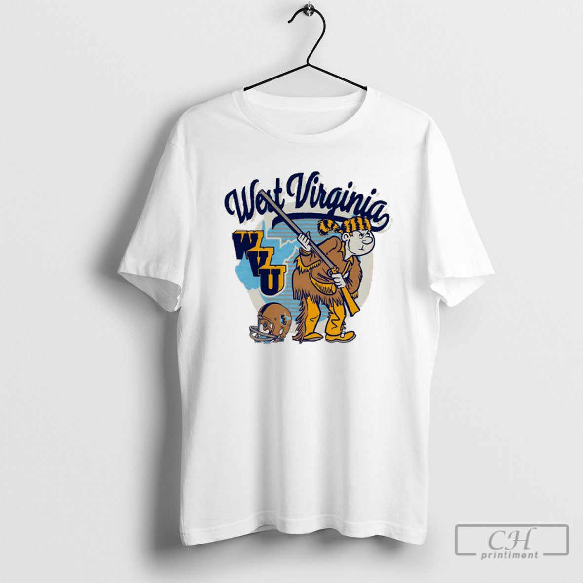 West Virginia University Mountaineers Throwback Retro - Adult & Kids T-Shirts, Sweatshirts & Hoodies apparel design preview 1