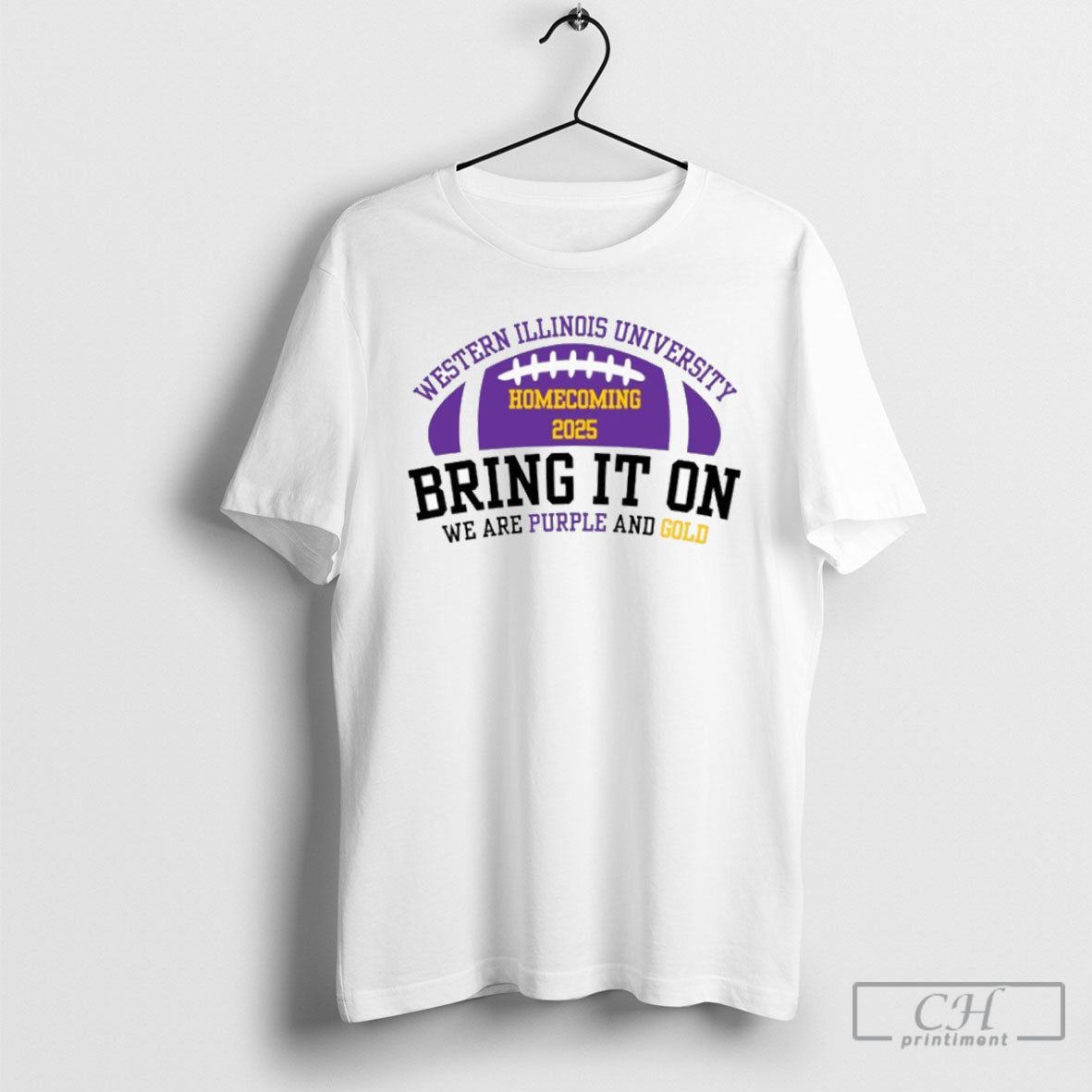 Western Illinois Football Bring It On Homecoming 2025 - Adult & Kids T-Shirts, Sweatshirts & Hoodies apparel design preview 1