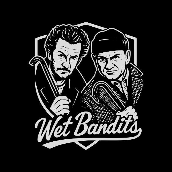 Wet Bandits 2 - Adult & Kids T-Shirts, Sweatshirts & Hoodies apparel design preview 1
