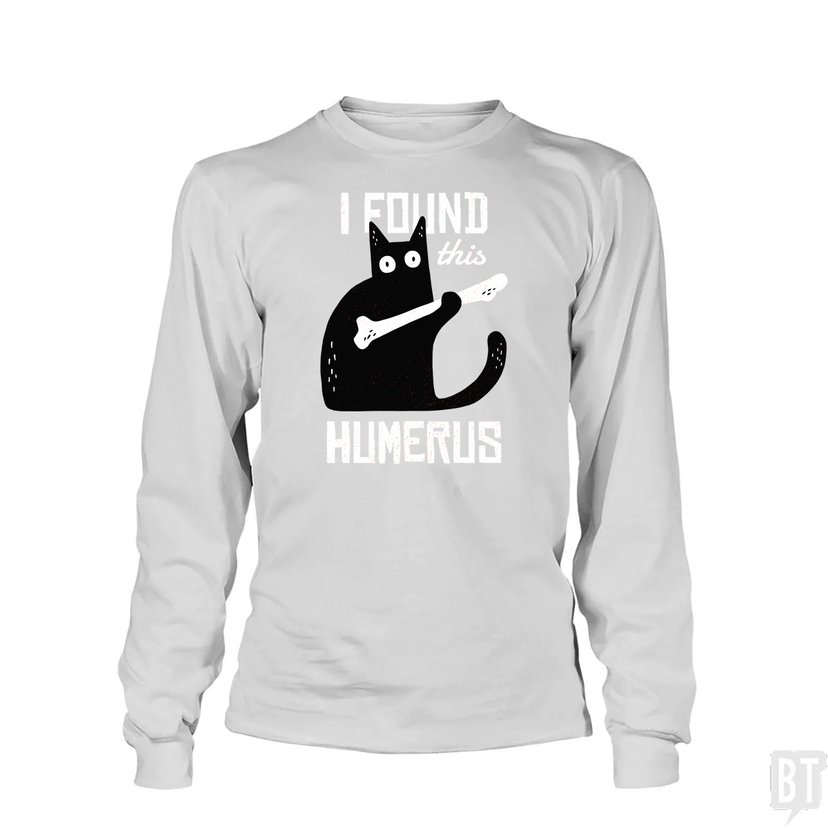 Funny Cat with a Bone - Adult & Kids T-Shirts, Sweatshirts & Hoodies apparel design preview 1
