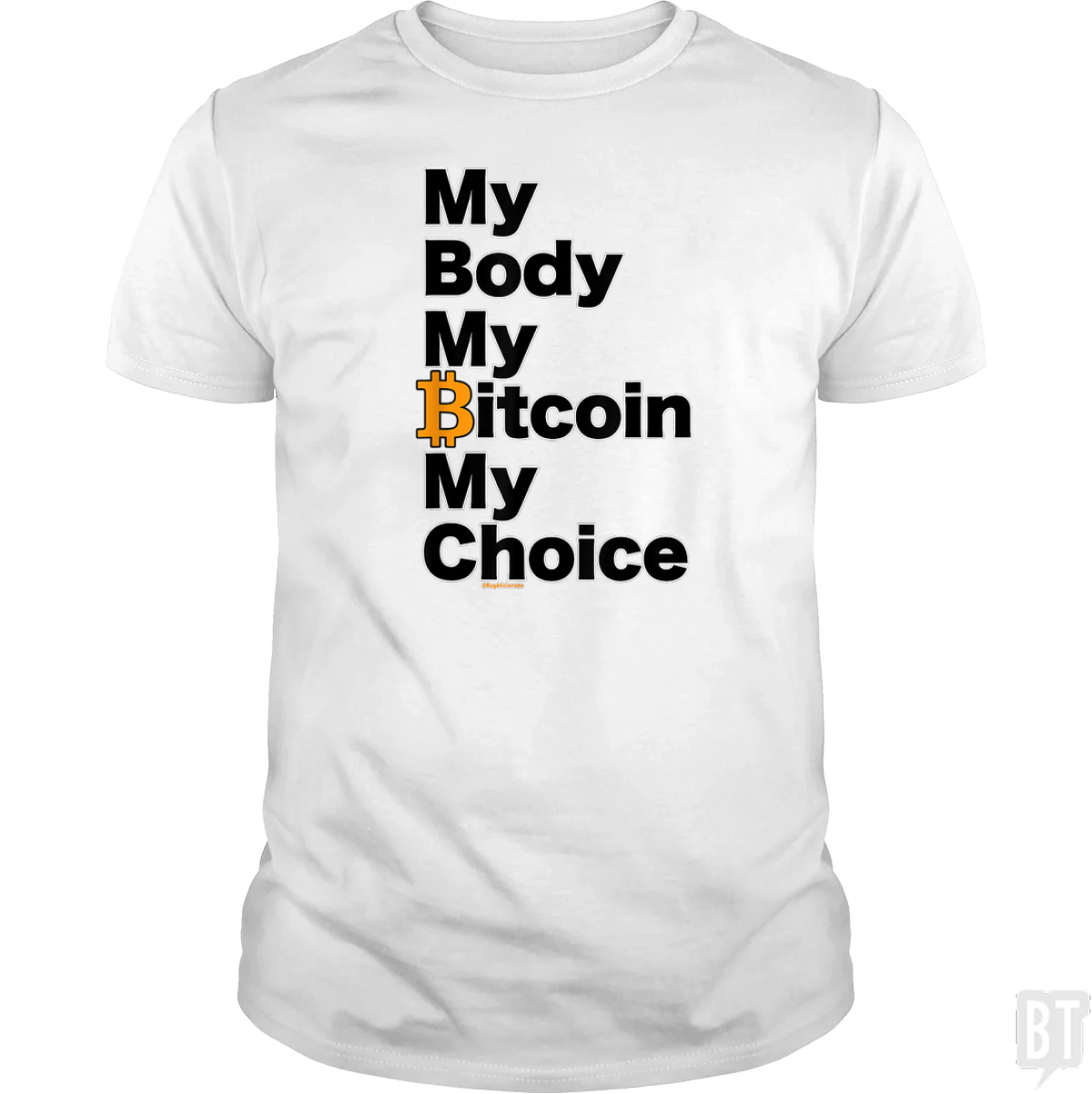 My Body Bitcoin - Adult & Kids T-Shirts, Sweatshirts & Hoodies apparel design preview 1