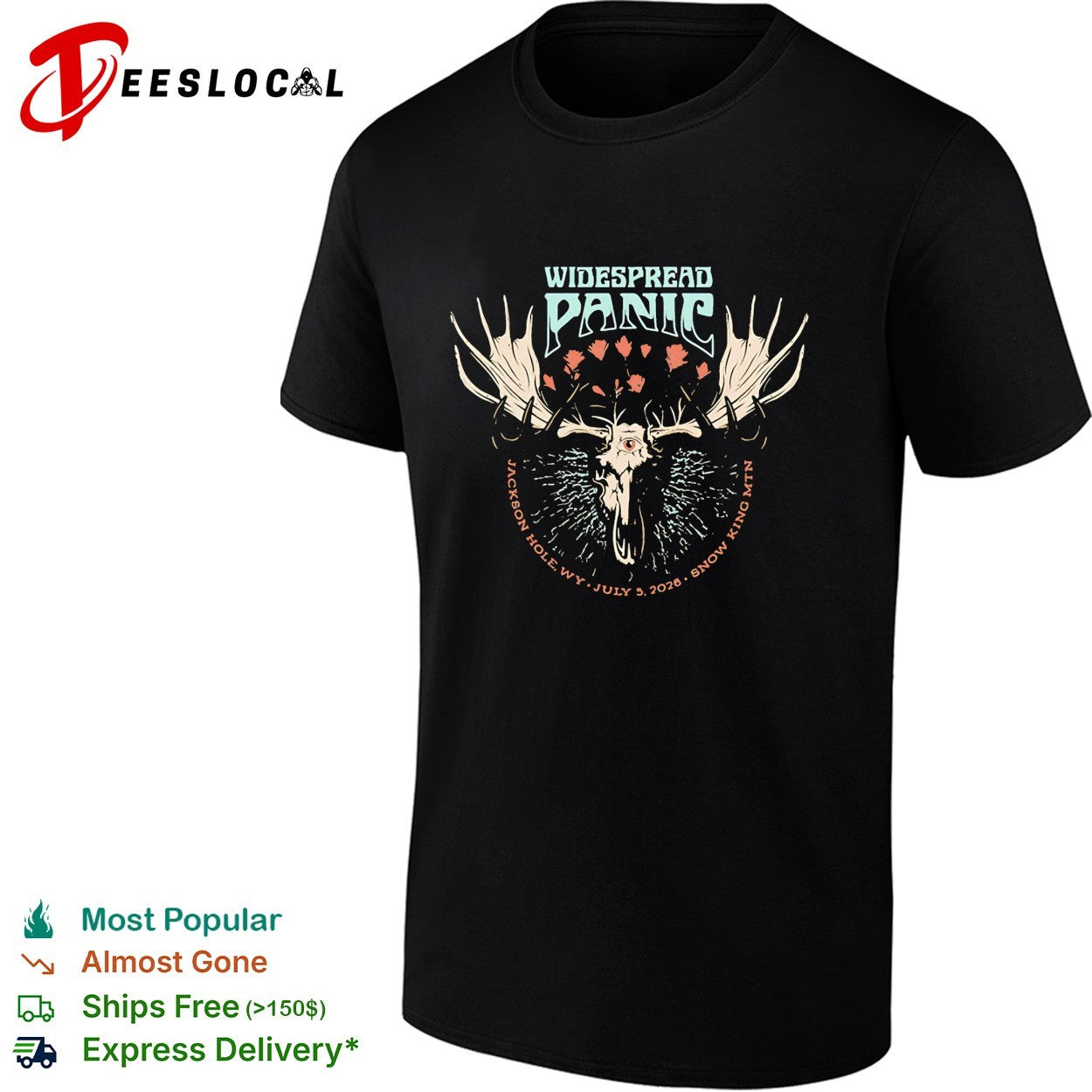 Widespread Wyoming Snow King Mountain On July 5 2026 - Adult & Kids T-Shirts, Sweatshirts & Hoodies apparel design preview 1