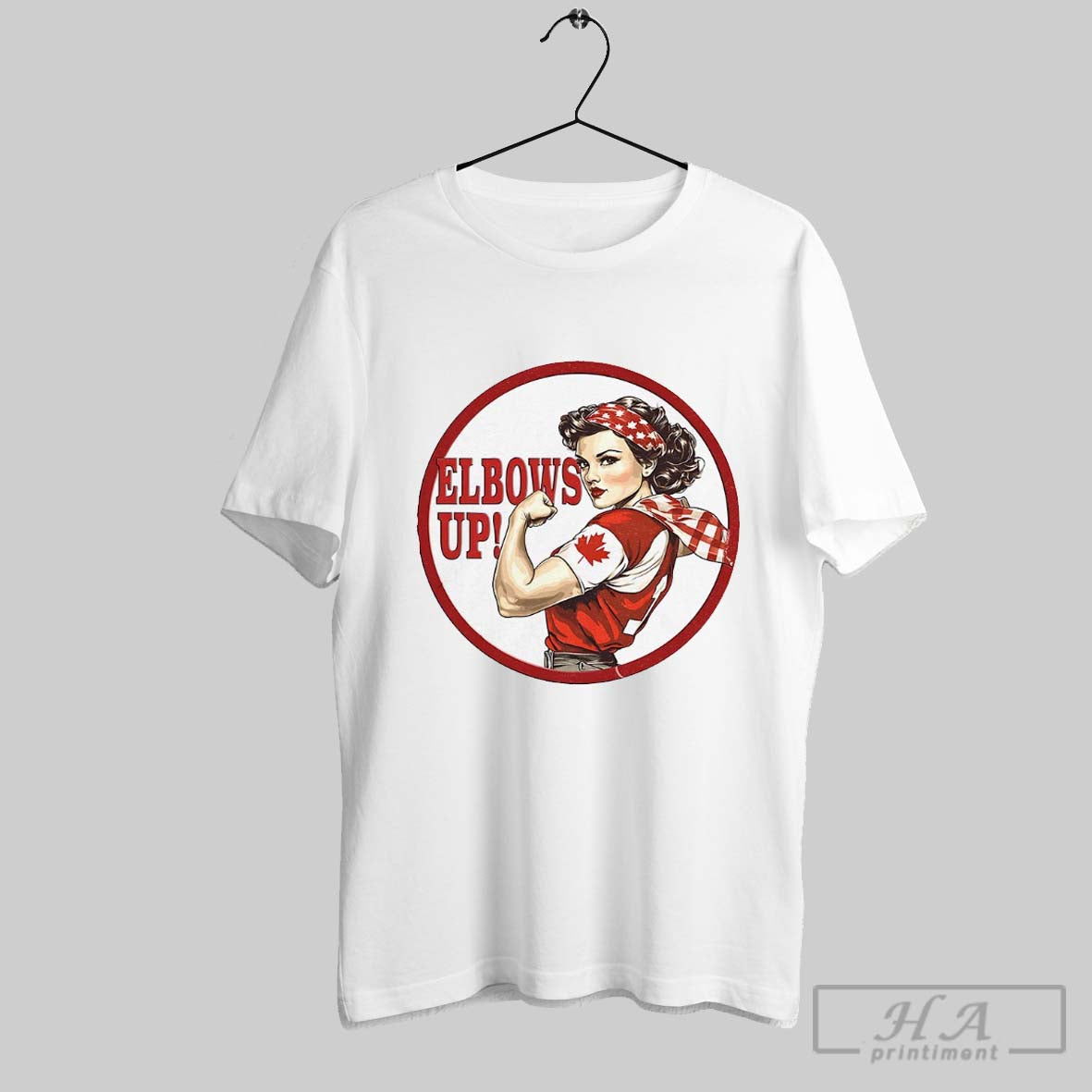 Women Strong Elbows Up Canada - Adult & Kids T-Shirts, Sweatshirts & Hoodies apparel design preview 1