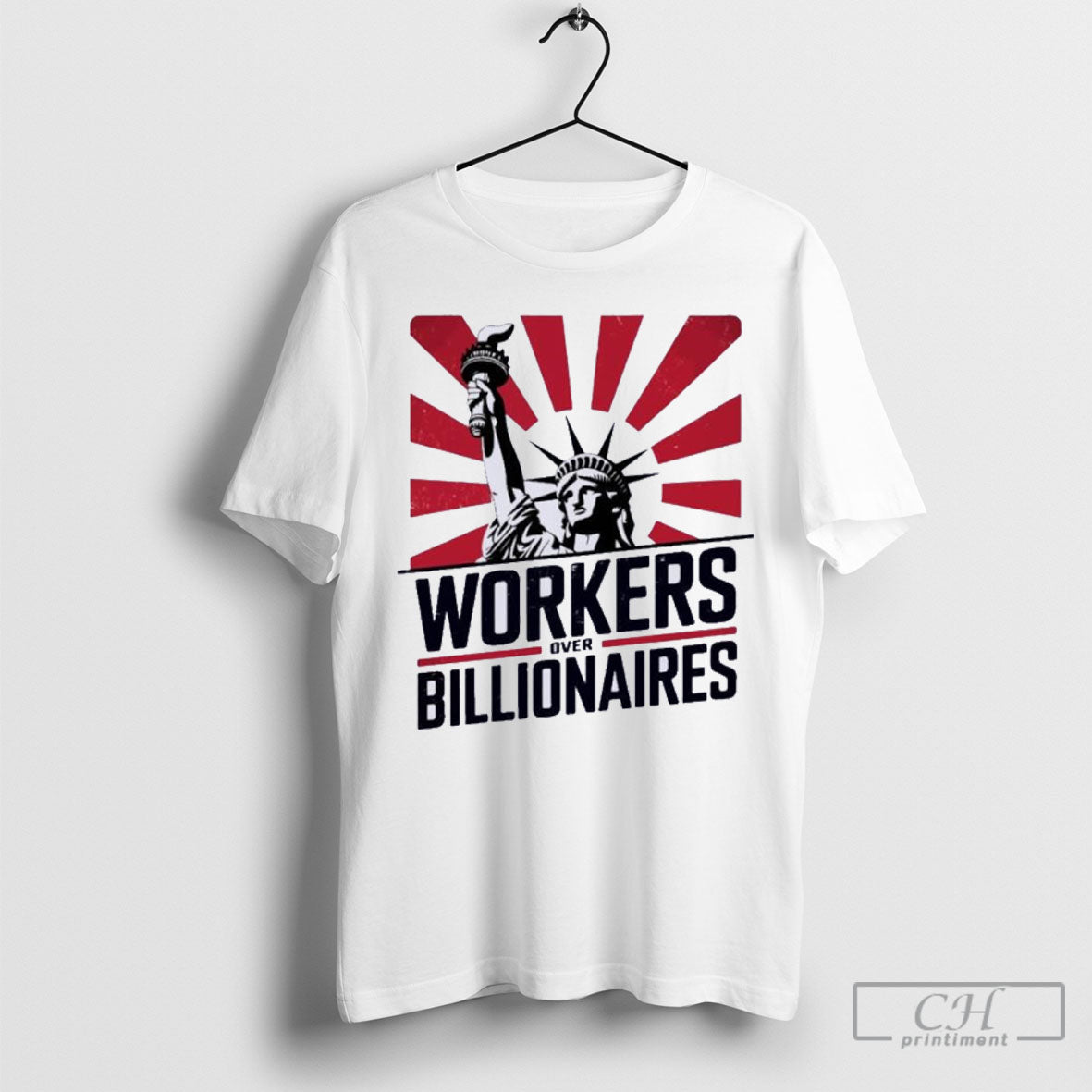 Workers Over Billionaires Retro Liberty - Adult & Kids T-Shirts, Sweatshirts & Hoodies apparel design preview 1