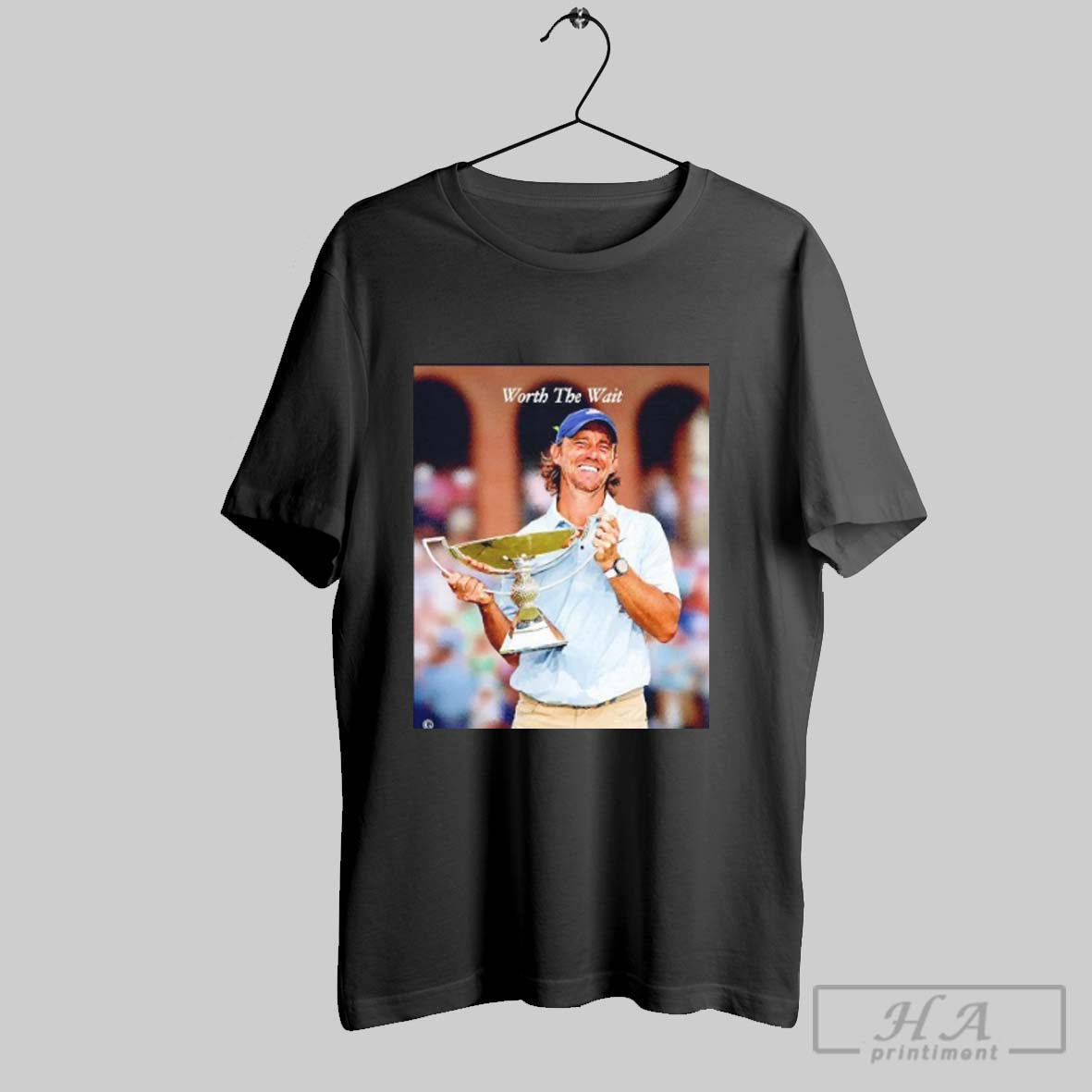 Worth The Wait Tommy Fleetwood 164 Starts 1 Win - Adult & Kids T-Shirts, Sweatshirts & Hoodies apparel design preview 1