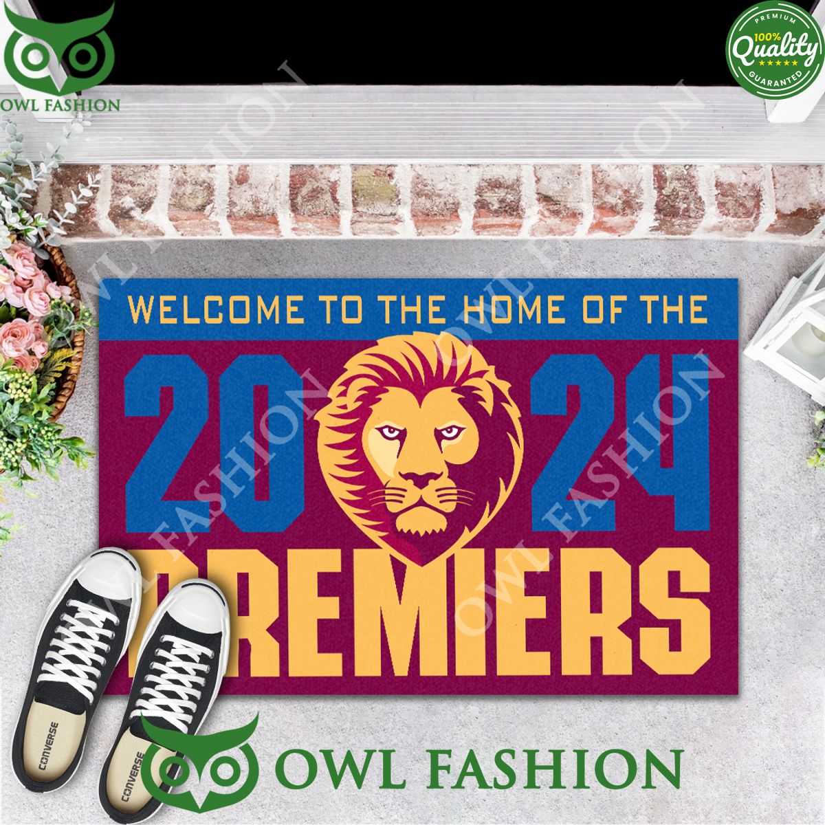 Brisbane Lions Welcome To The Home Limited Doormat - Adult & Kids T-Shirts, Sweatshirts & Hoodies apparel design preview 1