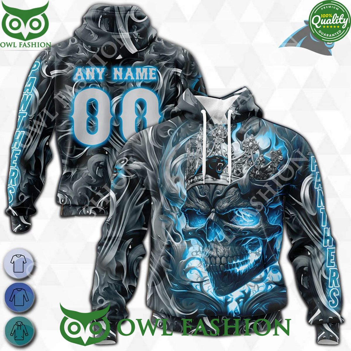 Carolina Panthers Custom Name Number Special Edition - Adult & Kids T-Shirts, Sweatshirts & Hoodies apparel design preview 1