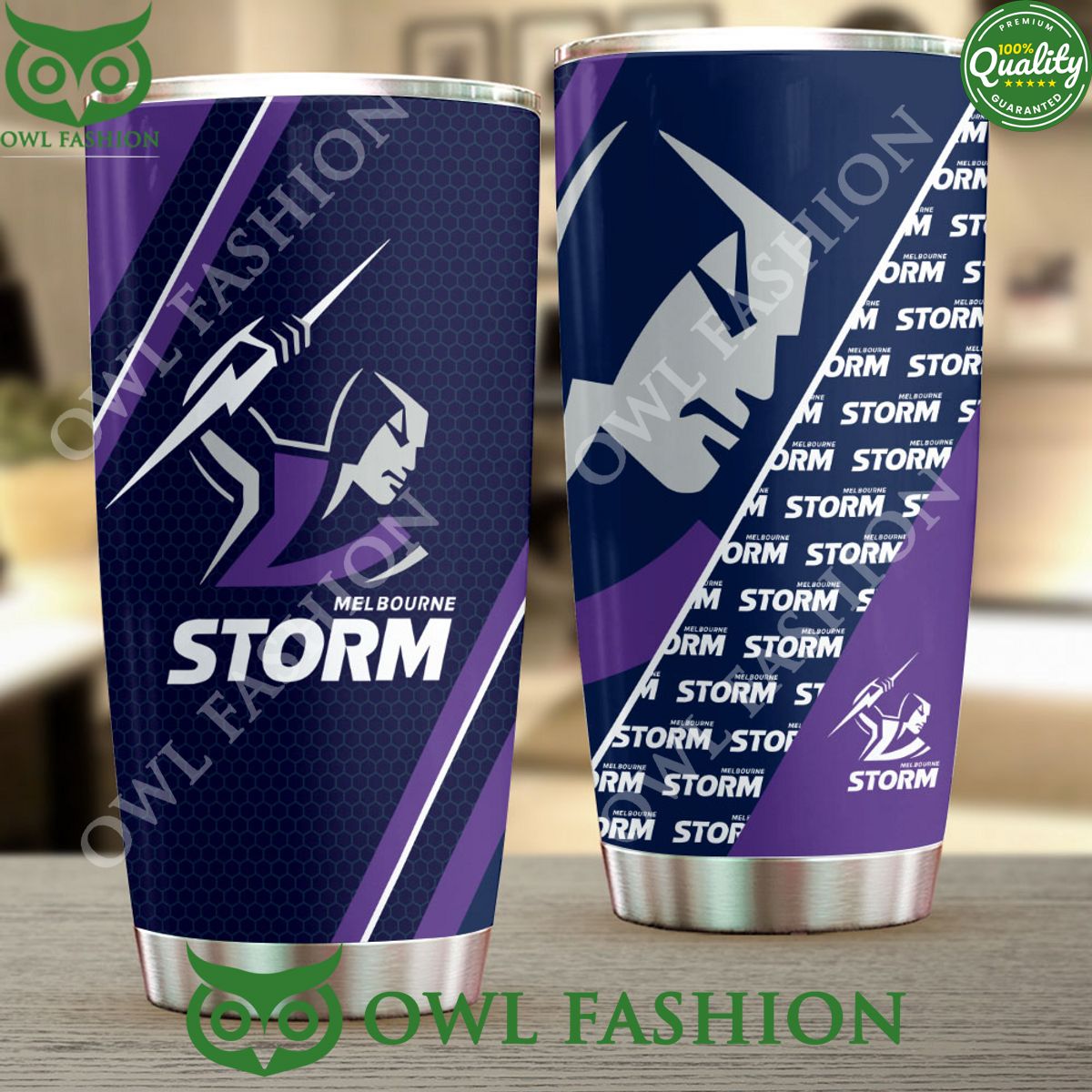Melbourne Storm Logo Rugby Australia Tumber Cup - Adult & Kids T-Shirts, Sweatshirts & Hoodies apparel design preview 1