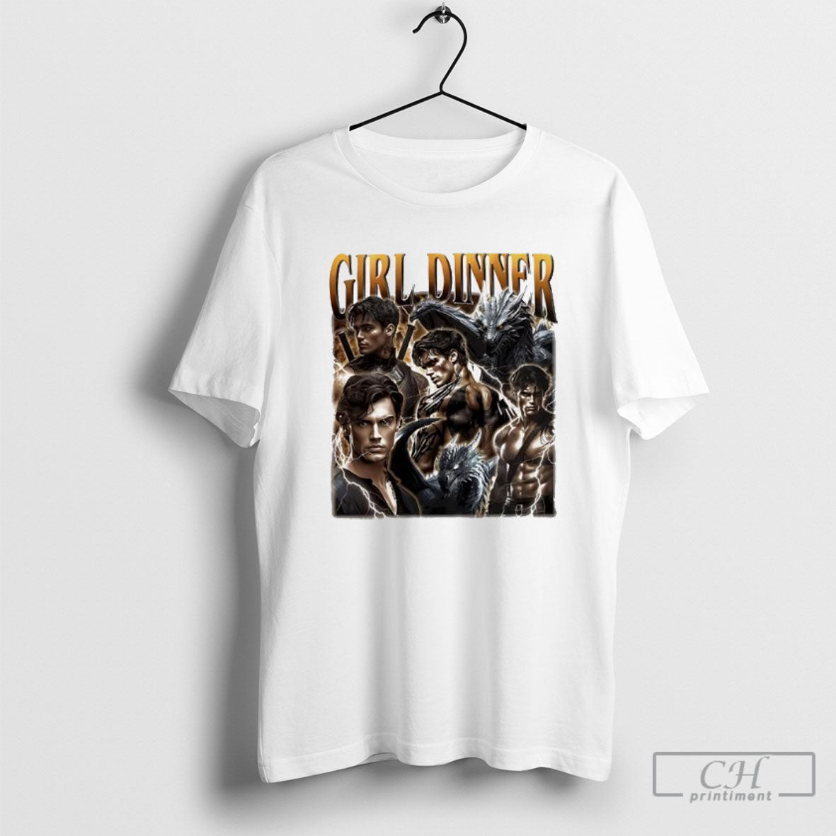 Xaden Riorson Girl Dinner Graphic - Adult & Kids T-Shirts, Sweatshirts & Hoodies apparel design preview 1