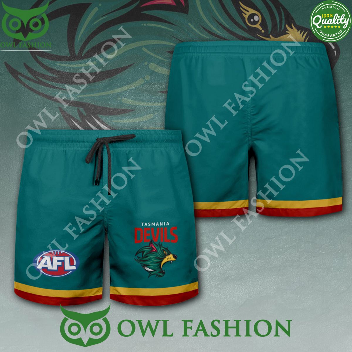 Tasmania Devils FC AFL Champion Team Shorts - Adult & Kids T-Shirts, Sweatshirts & Hoodies apparel design preview 1