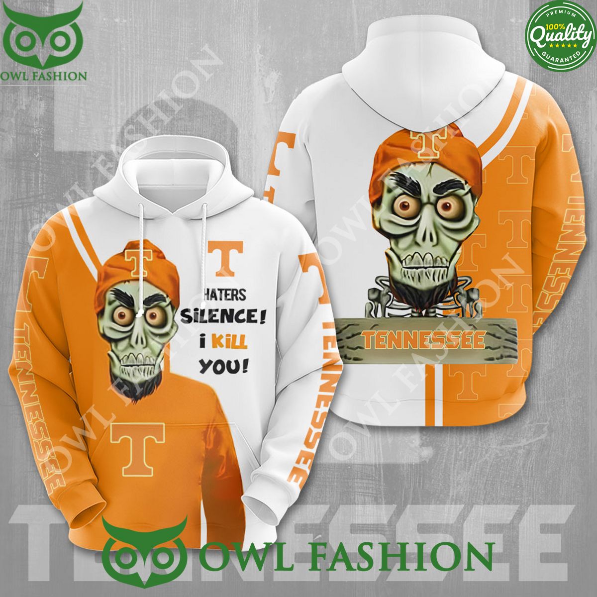 Tennessee Volunteers FC Haters Silence I kill you - Adult & Kids T-Shirts, Sweatshirts & Hoodies apparel design preview 1