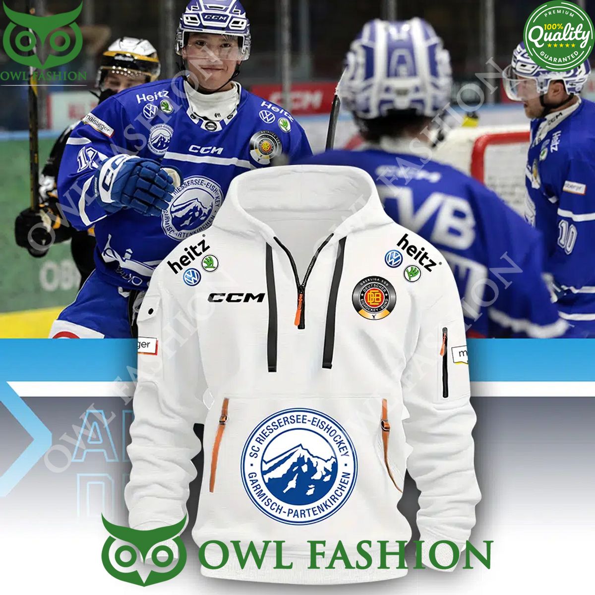 SC Riessersee professional ice hockey team Half - Adult & Kids T-Shirts, Sweatshirts & Hoodies apparel design preview 1