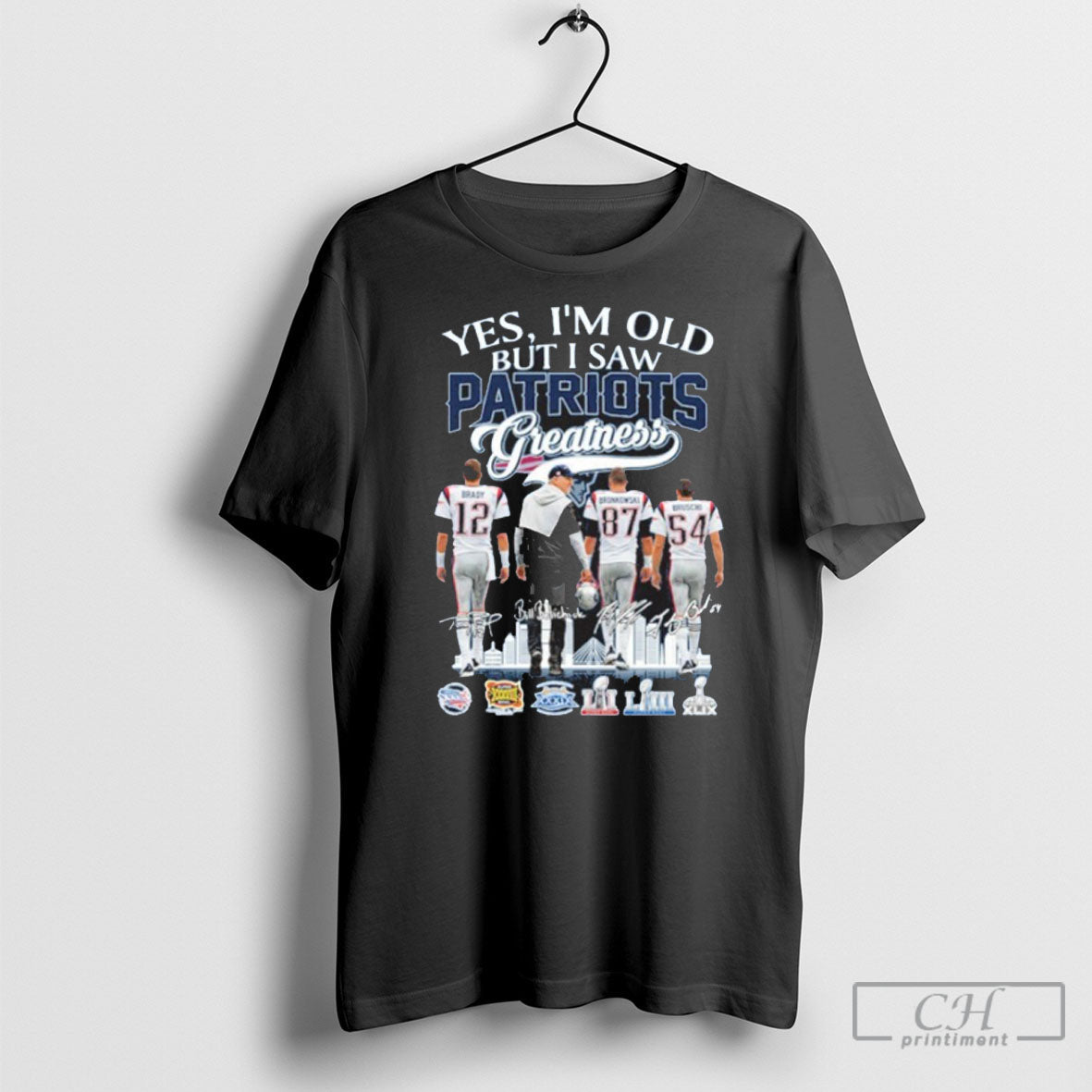 Yes Im Old But I Saw Greatness Patriots Player - Adult & Kids T-Shirts, Sweatshirts & Hoodies apparel design preview 1