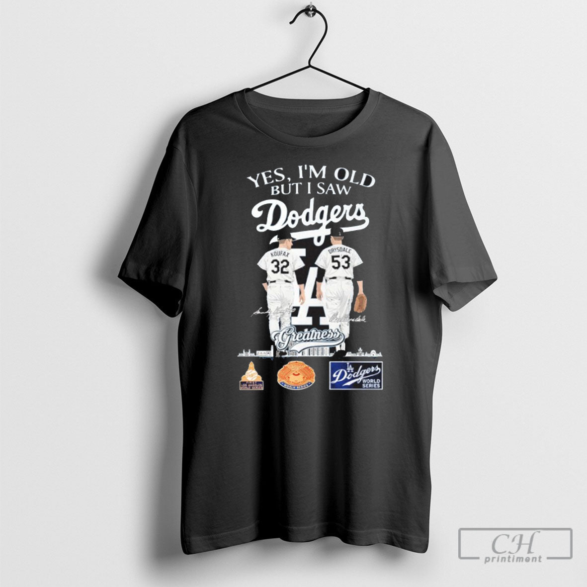 Yes Im Old But I Saw Los Angeles Dodgers Sandy Koufax - Adult & Kids T-Shirts, Sweatshirts & Hoodies apparel design preview 1