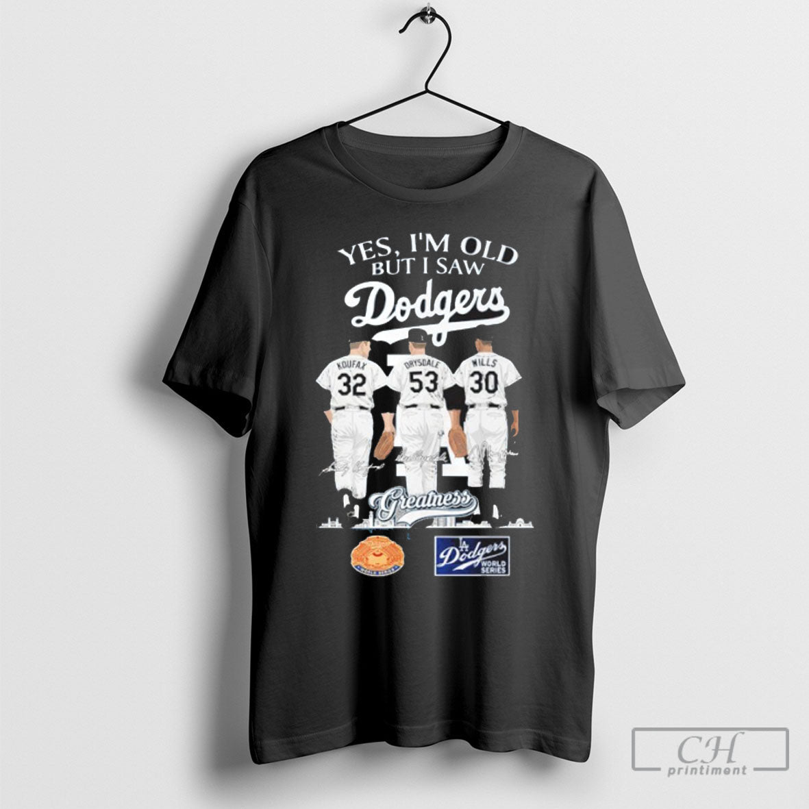 Yes Im Old But I Saw Los Angeles Dodgers Sandy Koufax - Adult & Kids T-Shirts, Sweatshirts & Hoodies apparel design preview 1