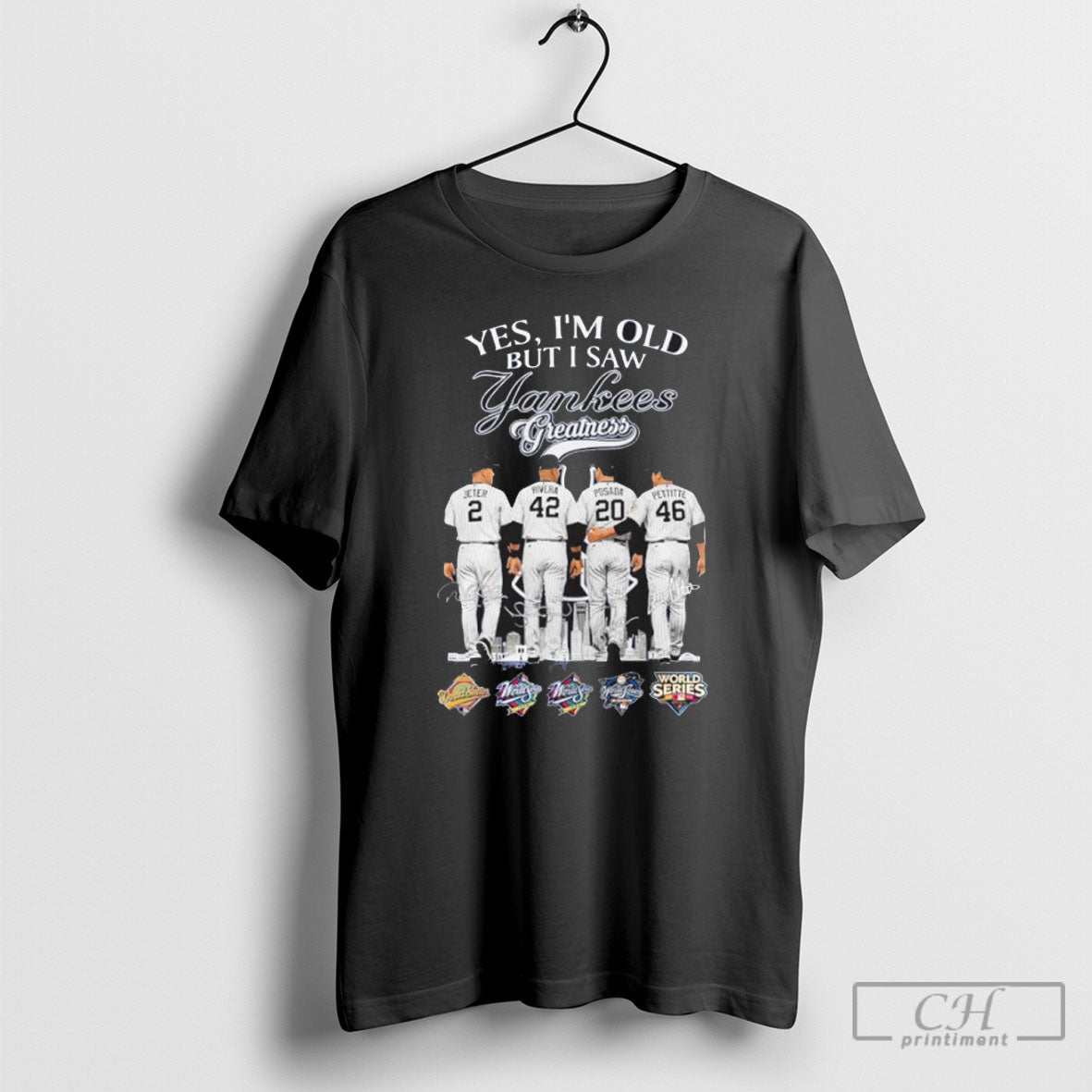 Yes Im Old But I Saw New York Yankees Derek Jeter - Adult & Kids T-Shirts, Sweatshirts & Hoodies apparel design preview 1