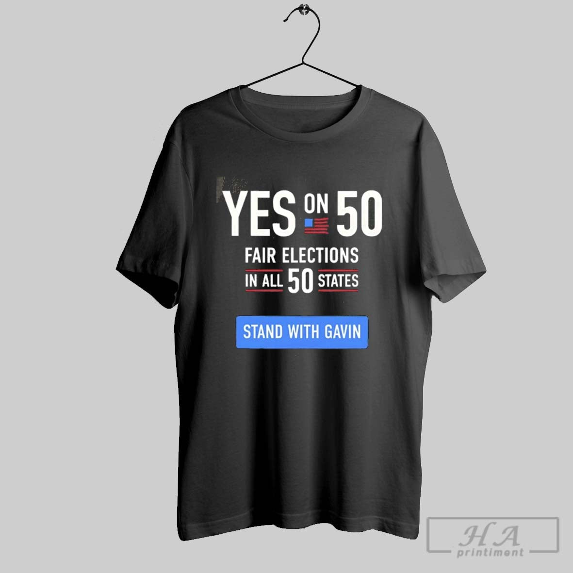 Yes On 50 Fair Elections In All States Stand With - Adult & Kids T-Shirts, Sweatshirts & Hoodies apparel design preview 1